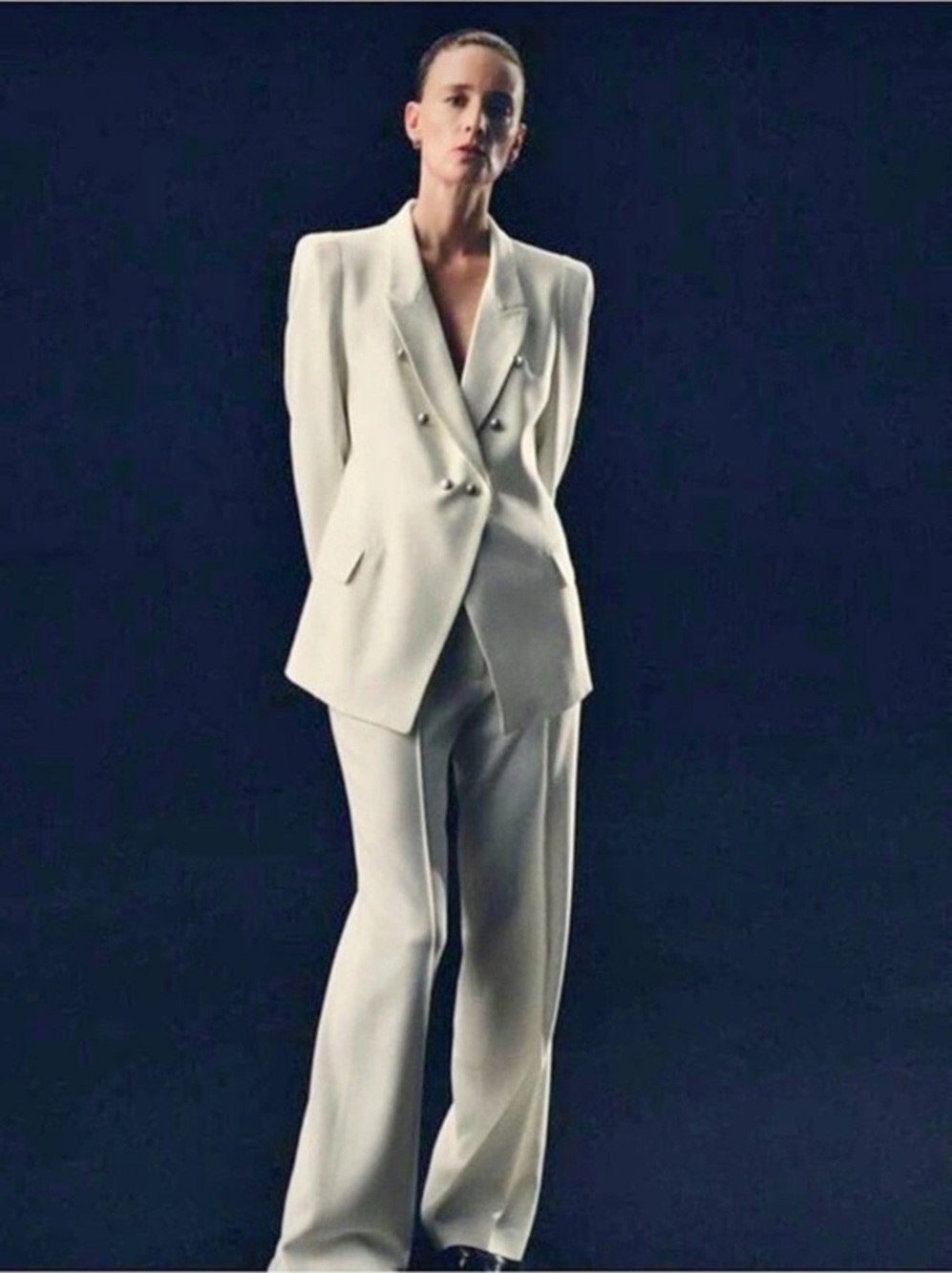 New with tags! Zara Tailored Double-Breasted Blazer White